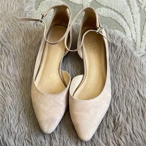 Franco Sarto D’Orsay flats light pink suede sz. 8.5